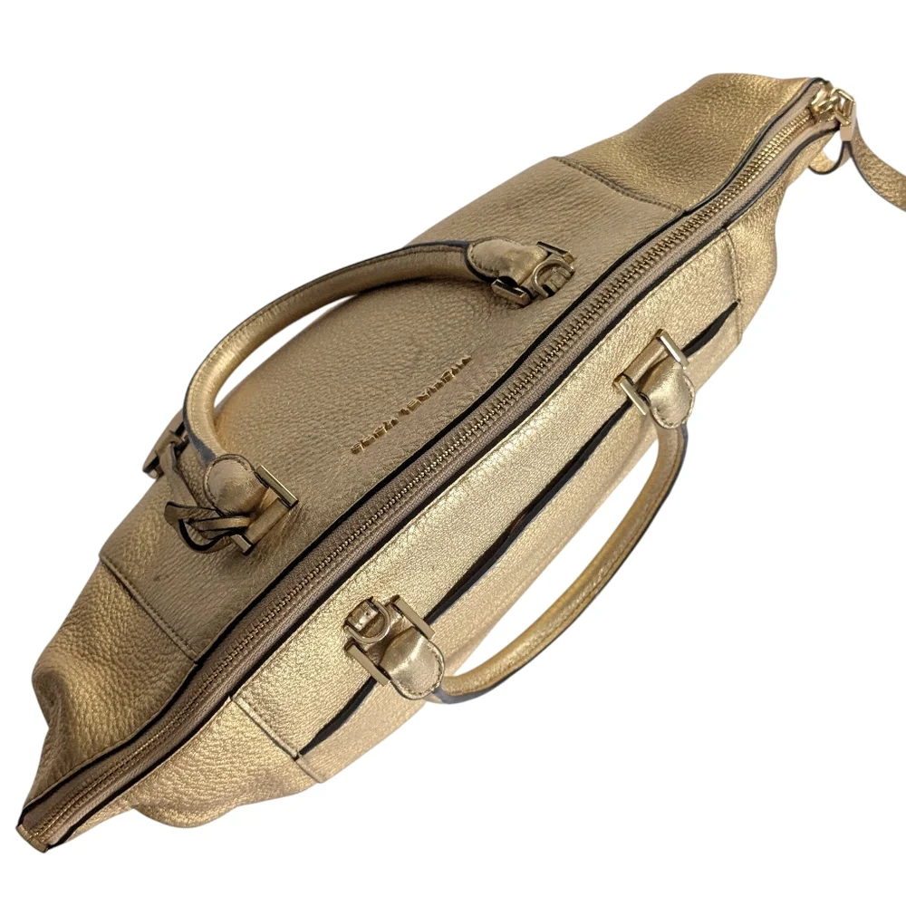 Michael Kors Rilley Gold Leather Convertible Bag
